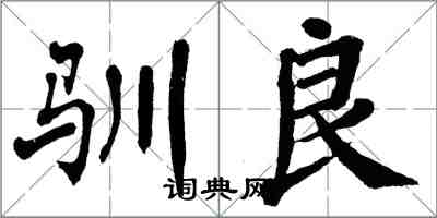 翁闓運馴良楷書怎么寫