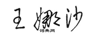 駱恆光王娜沙草書個性簽名怎么寫