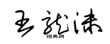 朱錫榮王龍沫草書個性簽名怎么寫