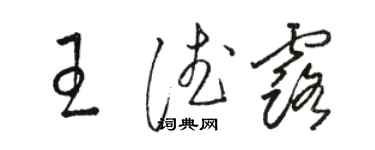 駱恆光王德露草書個性簽名怎么寫