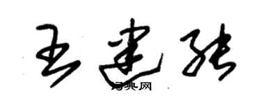 朱錫榮王建能草書個性簽名怎么寫