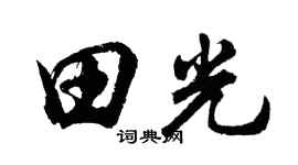 胡問遂田光行書個性簽名怎么寫