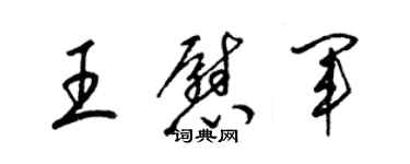 梁錦英王慰軍草書個性簽名怎么寫