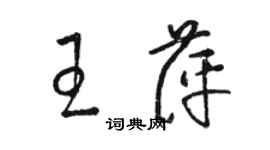 駱恆光王萍草書個性簽名怎么寫