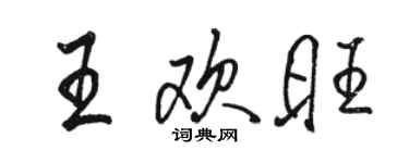 駱恆光王歡旺行書個性簽名怎么寫