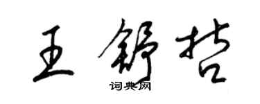 梁錦英王舒哲草書個性簽名怎么寫