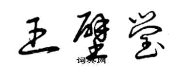 曾慶福王壁瑩草書個性簽名怎么寫