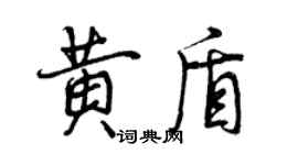 曾慶福黃盾行書個性簽名怎么寫