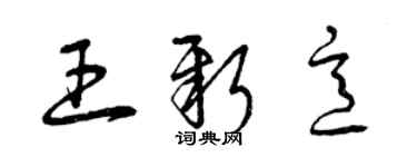 曾慶福王新意草書個性簽名怎么寫