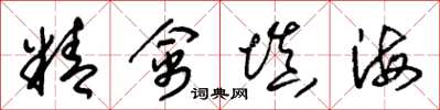 朱錫榮精禽填海草書怎么寫