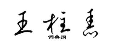 梁錦英王柱舂草書個性簽名怎么寫