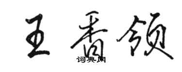 駱恆光王香領行書個性簽名怎么寫