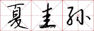 夏圭孫怎么寫好看