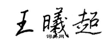 王正良王曦超行書個性簽名怎么寫