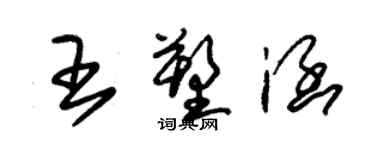 朱錫榮王塑涵草書個性簽名怎么寫