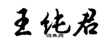 胡問遂王純君行書個性簽名怎么寫