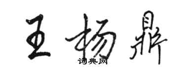 駱恆光王楊鼎行書個性簽名怎么寫