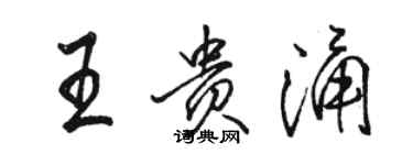 駱恆光王貴涌行書個性簽名怎么寫