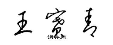 梁錦英王賽青草書個性簽名怎么寫