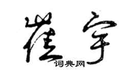 曾慶福崔宇草書個性簽名怎么寫