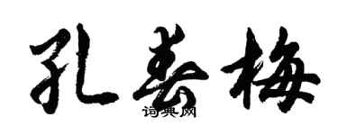 胡問遂孔春梅行書個性簽名怎么寫