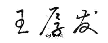 駱恆光王厚發草書個性簽名怎么寫