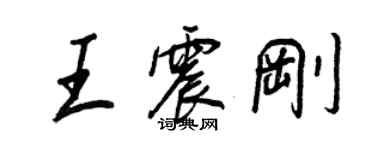 王正良王震剛行書個性簽名怎么寫