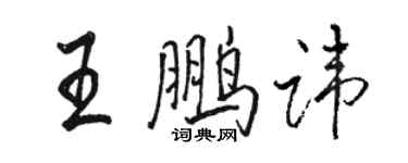 駱恆光王鵬諱行書個性簽名怎么寫