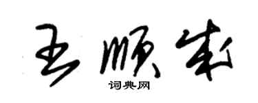 朱錫榮王順成草書個性簽名怎么寫