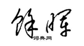 梁錦英餘暉草書個性簽名怎么寫