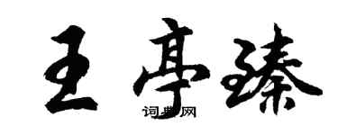 胡問遂王亭臻行書個性簽名怎么寫