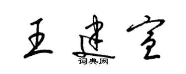 梁錦英王建宣草書個性簽名怎么寫