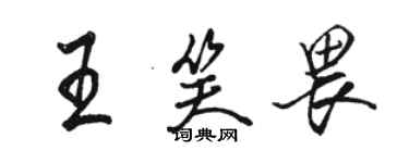 駱恆光王笑畏行書個性簽名怎么寫