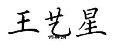 丁謙王藝星楷書個性簽名怎么寫