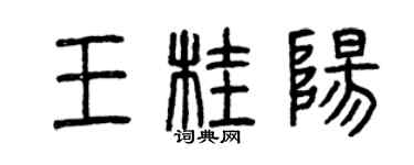 曾慶福王桂陽篆書個性簽名怎么寫