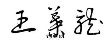 曾慶福王葉龍草書個性簽名怎么寫