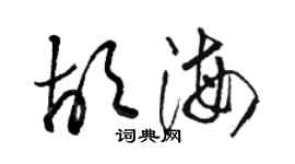 駱恆光胡海草書個性簽名怎么寫