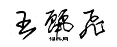 朱錫榮王麗飛草書個性簽名怎么寫