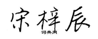 王正良宋梓辰行書個性簽名怎么寫