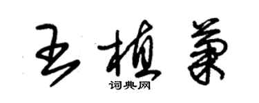 朱錫榮王植菊草書個性簽名怎么寫