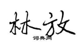 曾慶福林放行書個性簽名怎么寫