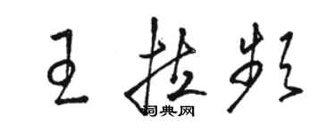 駱恆光王拉頻草書個性簽名怎么寫
