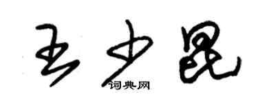 朱錫榮王少昆草書個性簽名怎么寫