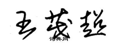 朱錫榮王茂超草書個性簽名怎么寫