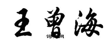 胡問遂王曾海行書個性簽名怎么寫