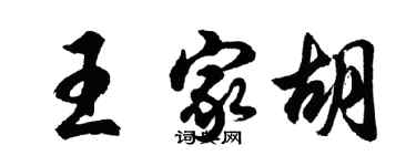 胡問遂王家胡行書個性簽名怎么寫