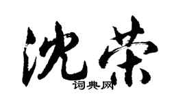 胡問遂沈榮行書個性簽名怎么寫