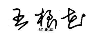 朱錫榮王根花草書個性簽名怎么寫