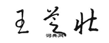 駱恆光王芝壯草書個性簽名怎么寫