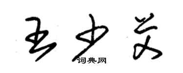 朱錫榮王少艾草書個性簽名怎么寫